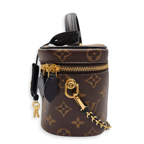 Reverse Monogram Vanity Case PM Brown Crossbody Bag in Canvas Gold hardware CL2607-22668 3