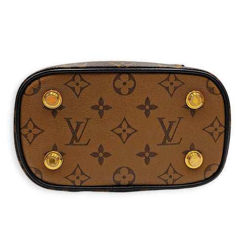 Reverse Monogram Vanity Case PM Brown Crossbody Bag in Canvas Gold hardware CL2607-22668 5