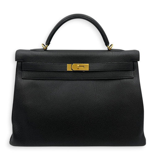 Kelly 40 Black in Togo Gold hardware CL2607-22670 1