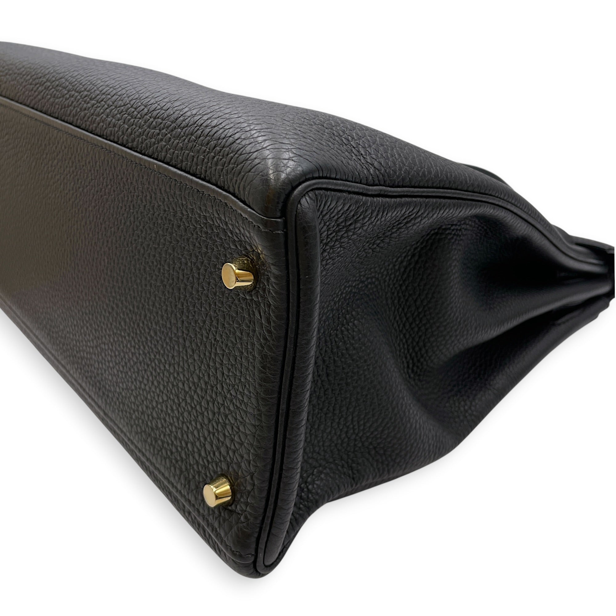 Kelly 40 Black in Togo Gold hardware CL2607-22670 8