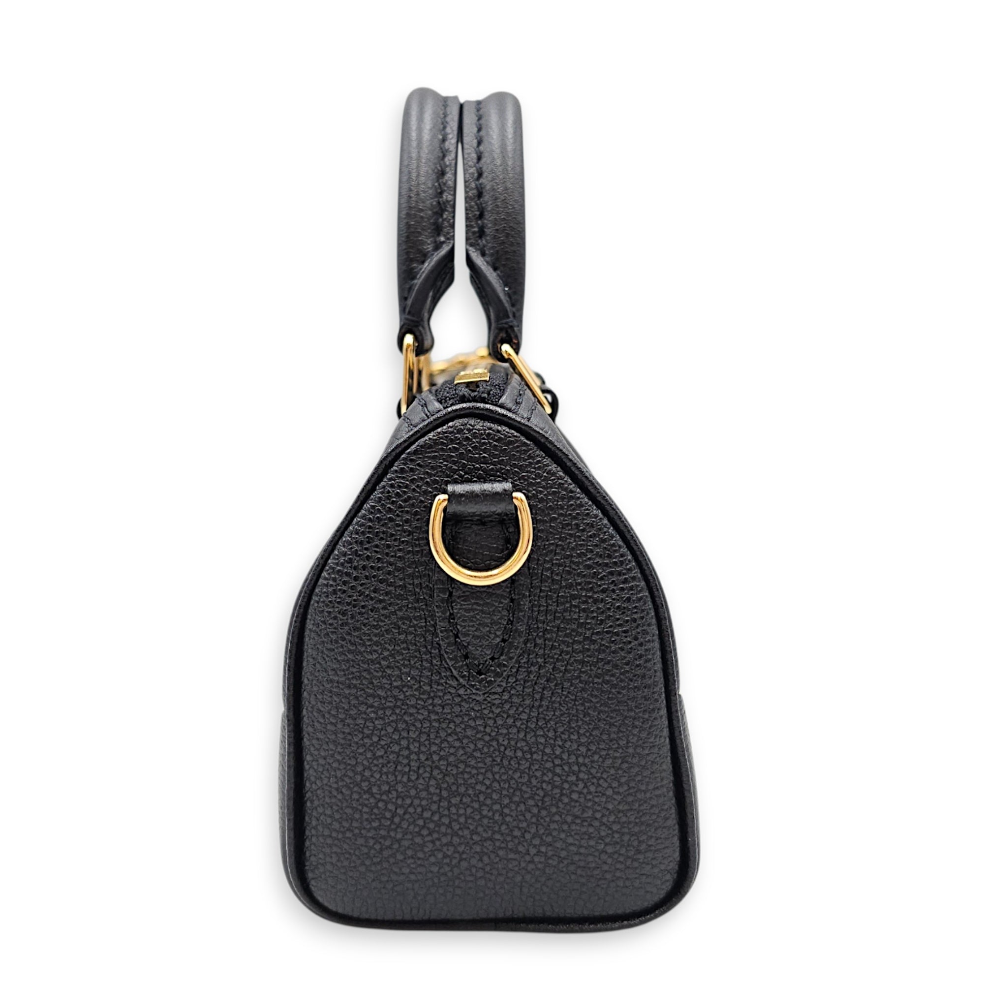 Bandouliere  Speedy Nano Black Crossbody Bag in Monogram Empreinte Leather Gold hardware CL2607-22672 4