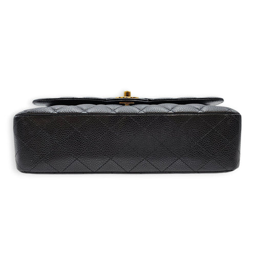 Classic Double Flap Medium Blue Shoulder Bag in Caviar Leather Gold hardware CL2607-22674 6