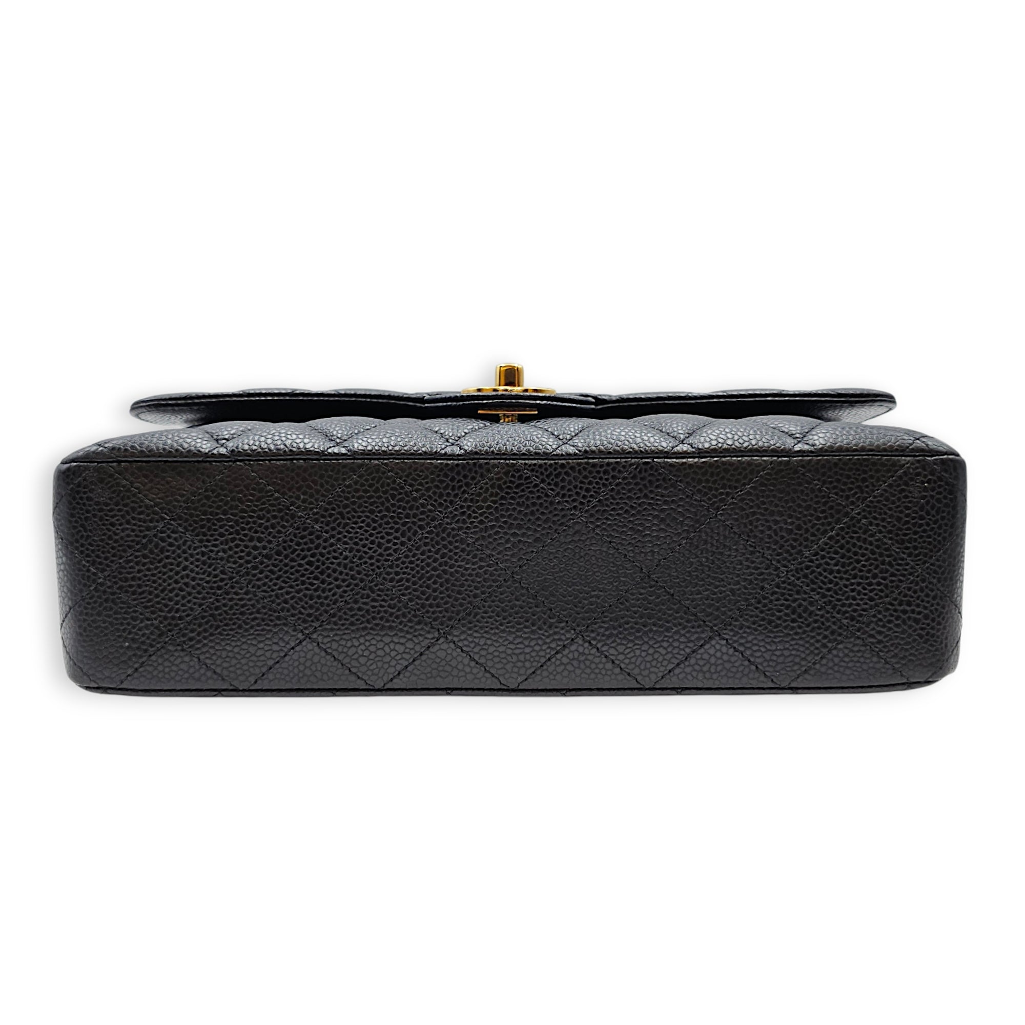 Classic Double Flap Medium Black Shoulder Bag in Caviar Leather Gold hardware CL2607-22674 6