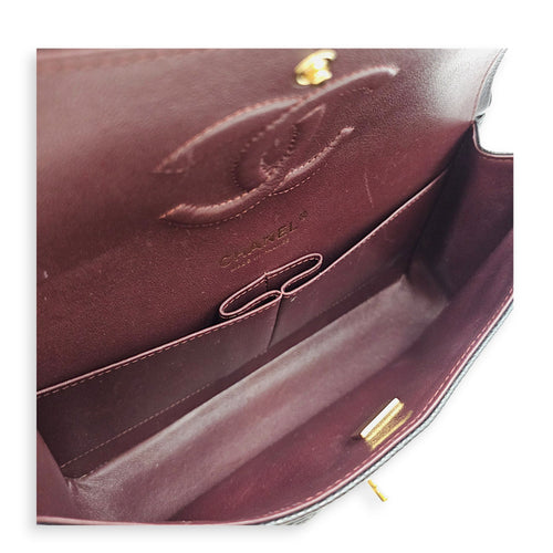 Classic Double Flap Medium Black Shoulder Bag in Caviar Leather Gold hardware CL2607-22674 7