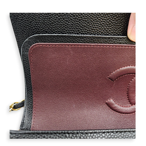 Classic Double Flap Medium Blue Shoulder Bag in Caviar Leather Gold hardware CL2607-22674 9