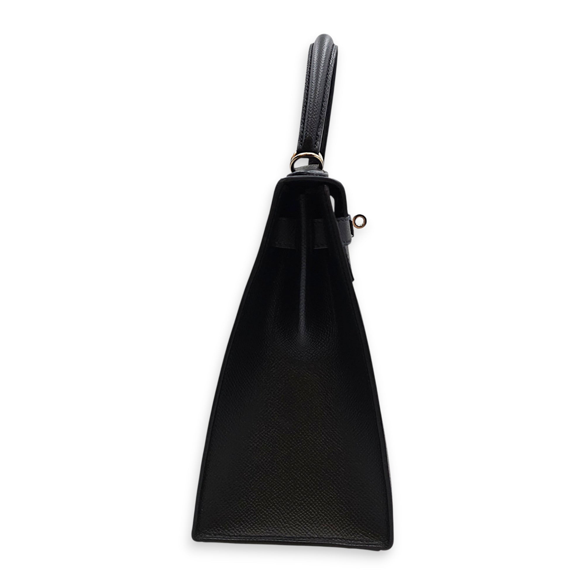 Sellier Kelly 28 Black in Epsom Palladium hardware CL2607-22678 4