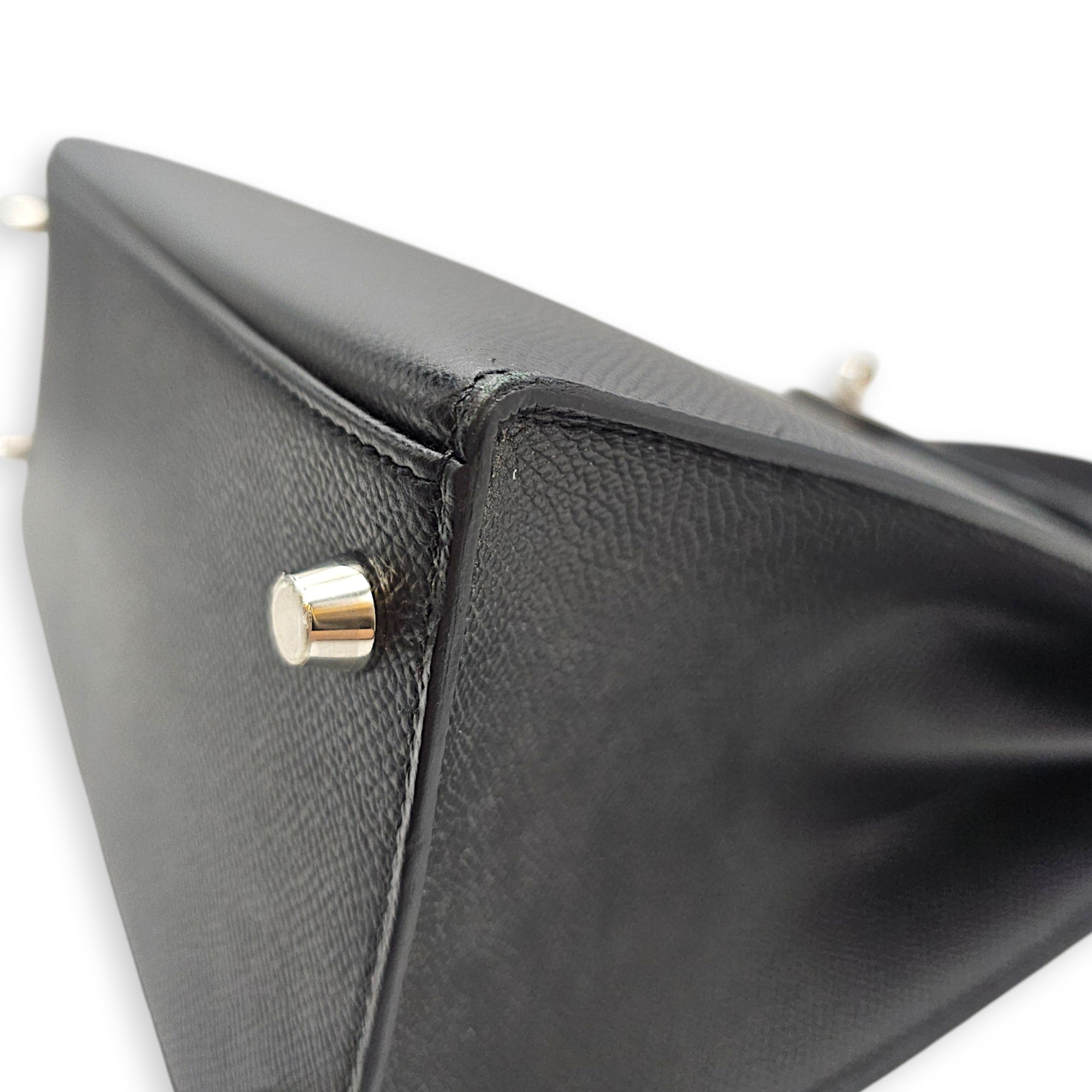 Sellier Kelly 28 Black in Epsom Palladium hardware CL2607-22678 7
