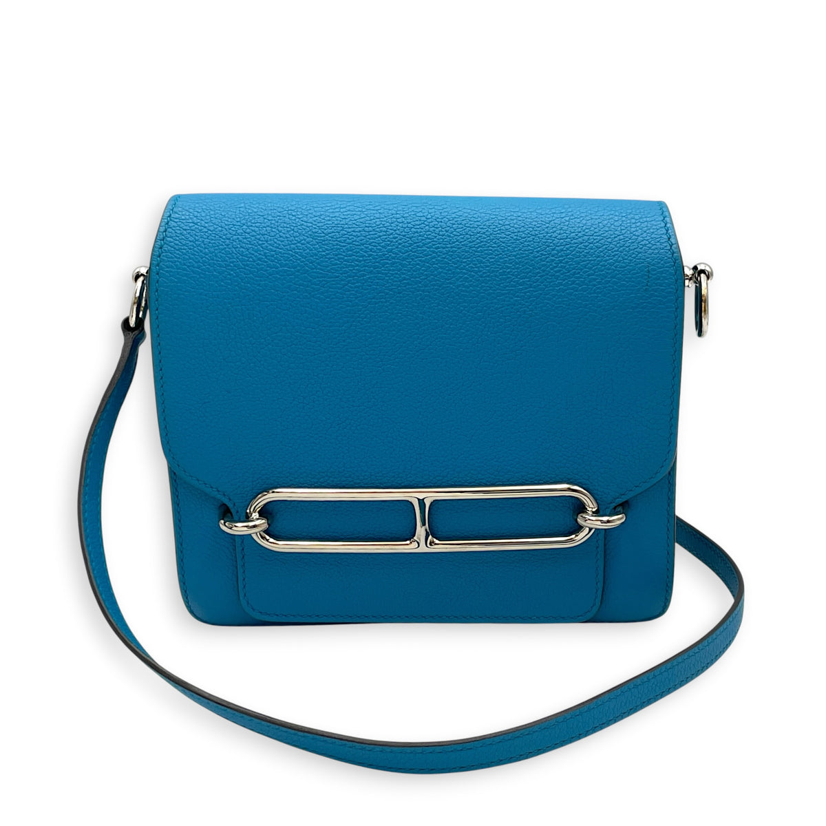 Roulis Mini Blue Zanzibar in Evercolor Palladium hardware