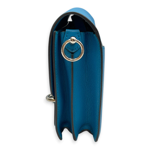 Roulis Mini Blue Zanzibar in Evercolor Palladium hardware