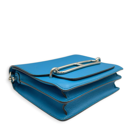 Roulis Mini Blue Zanzibar in Evercolor Palladium hardware