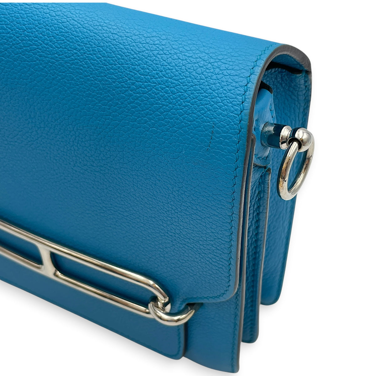 Roulis Mini Blue Zanzibar in Evercolor Palladium hardware