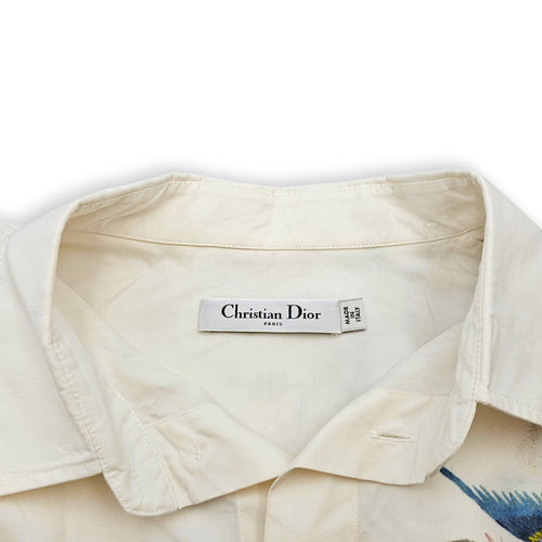 Jardin d’Hiver floral and bird motif Blouse 40 White Ready-To-Wear in Cotton CL2607-22694 3