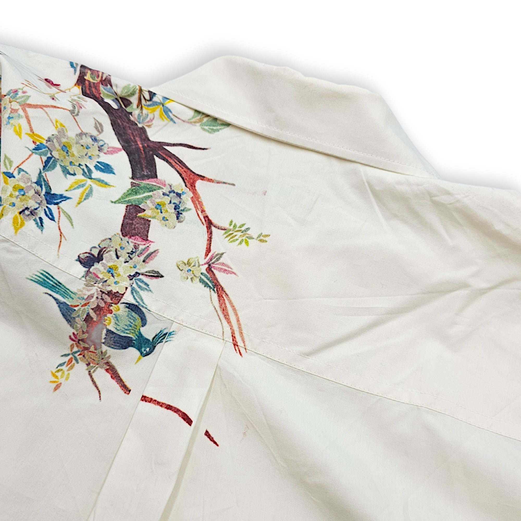Jardin d’Hiver floral and bird motif Blouse 40 White Ready-To-Wear in Cotton CL2607-22694 6