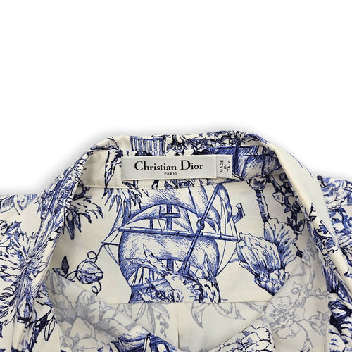 Toile de Jouy Blouse  36 Blue Ready-To-Wear in Cotton CL2607-22695 3