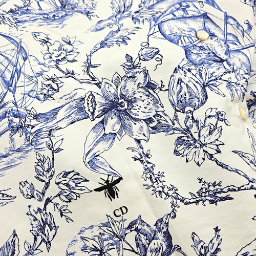 Toile de Jouy Blouse  36 Blue Ready-To-Wear in Cotton CL2607-22695 5