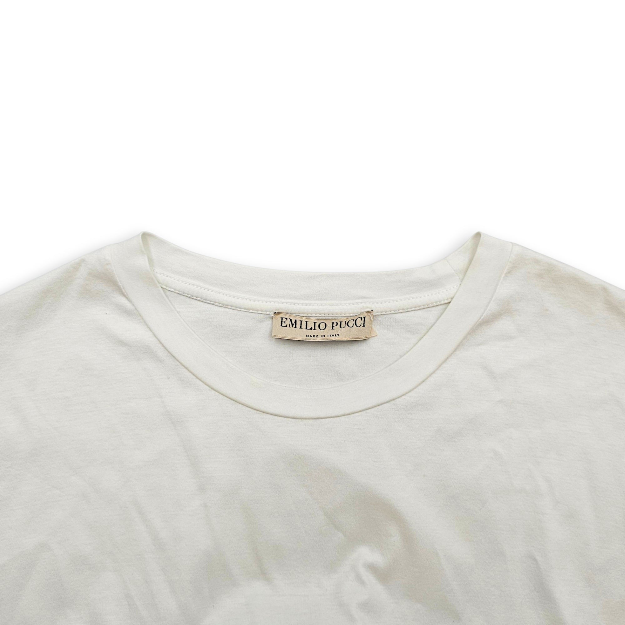 Long Sleeved T Shirt with Colourful Geometric Print Small White Ready-To-Wear in cotton CL2607-22700 3
