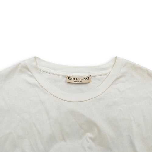 Long Sleeved T Shirt with Colourful Geometric Print Small White Ready-To-Wear in cotton CL2607-22700 3
