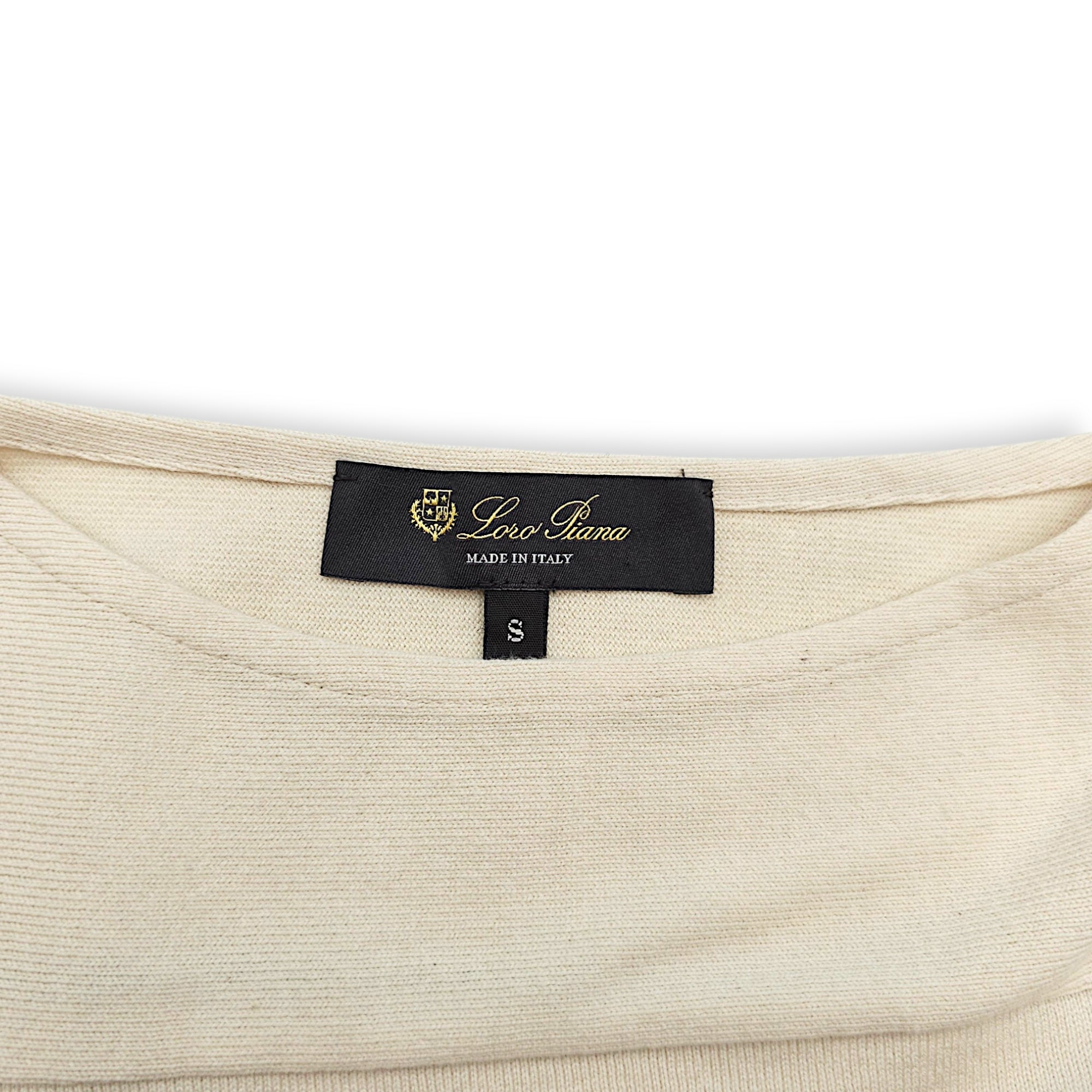 Boat neck striped blouse  Small Beige Ready-To-Wear in cotton CL2607-22703 3