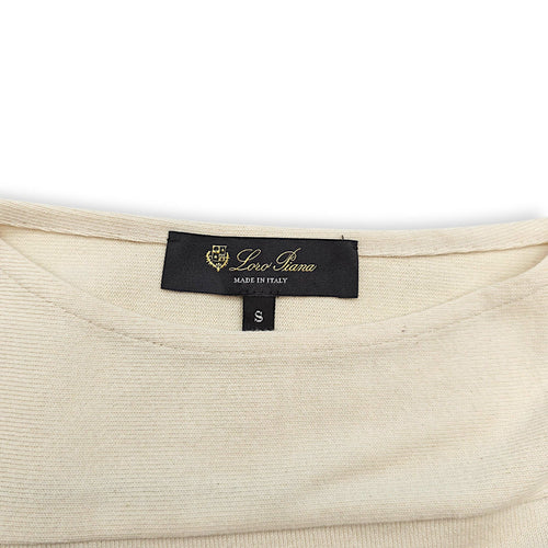 Boat neck striped blouse  Small Beige Ready-To-Wear in cotton CL2607-22703 3
