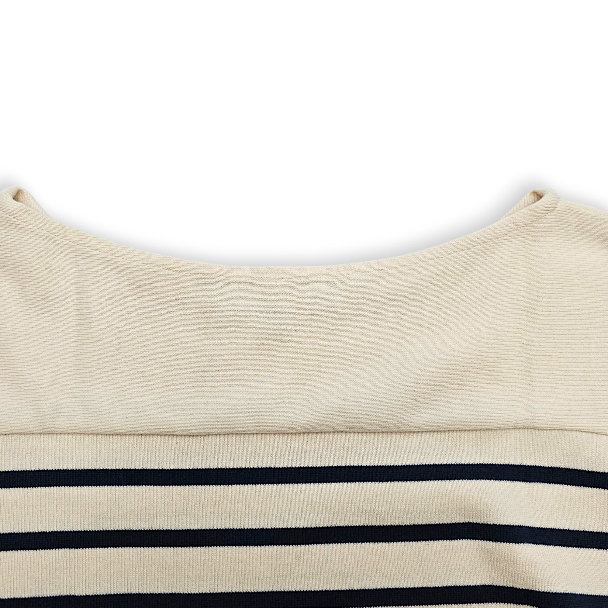 Boat neck striped blouse  Small Beige Ready-To-Wear in cotton CL2607-22703 4