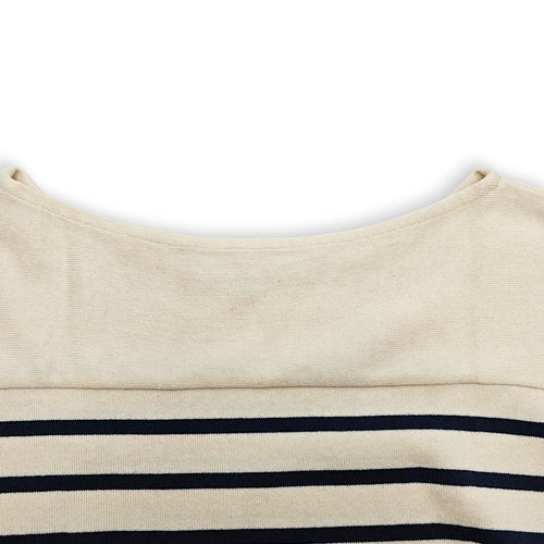 Boat neck striped blouse  Small Beige Ready-To-Wear in cotton CL2607-22703 4