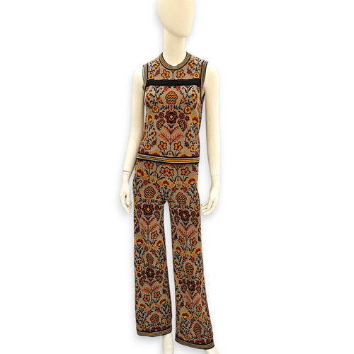 Floral Printed Top with Matching Pants  38 Grey Ready-To-Wear in cotton CL2607-22707 1