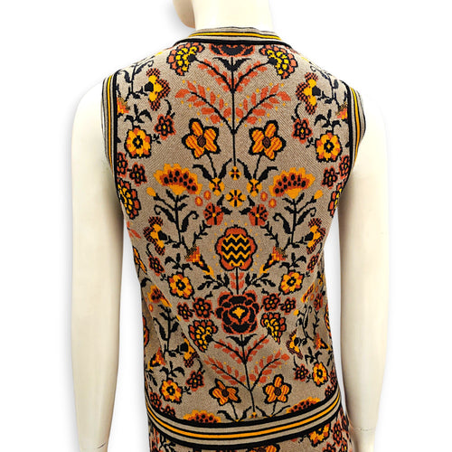 Floral Printed Top with Matching Pants  38 Grey Ready-To-Wear in cotton CL2607-22707 4