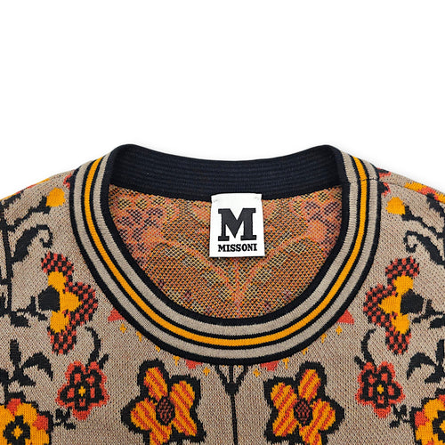Floral Printed Top with Matching Pants  38 Grey Ready-To-Wear in cotton CL2607-22707 5