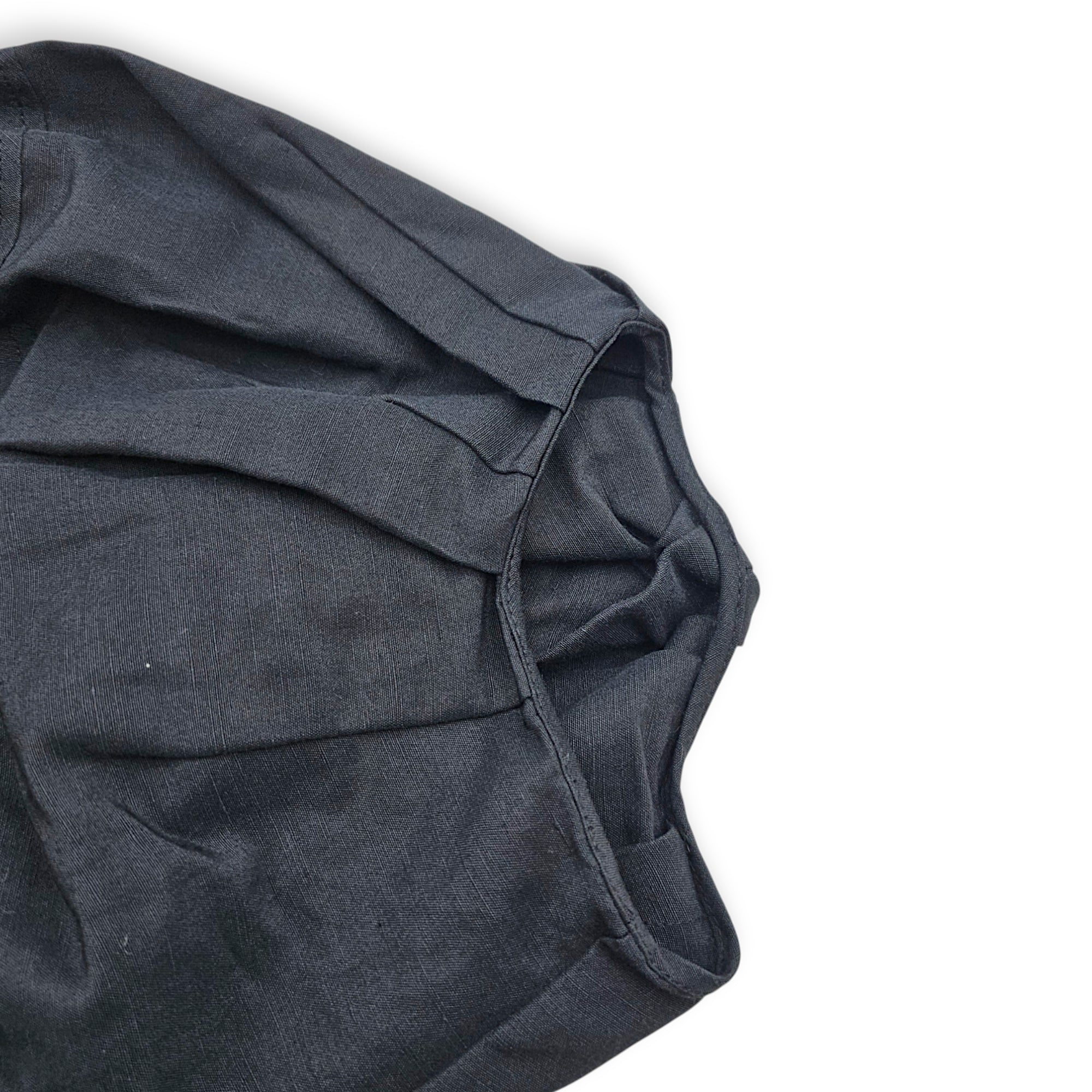 Puff Sleeved Blouse  38 Black Ready-To-Wear in linen CL2607-22708 4