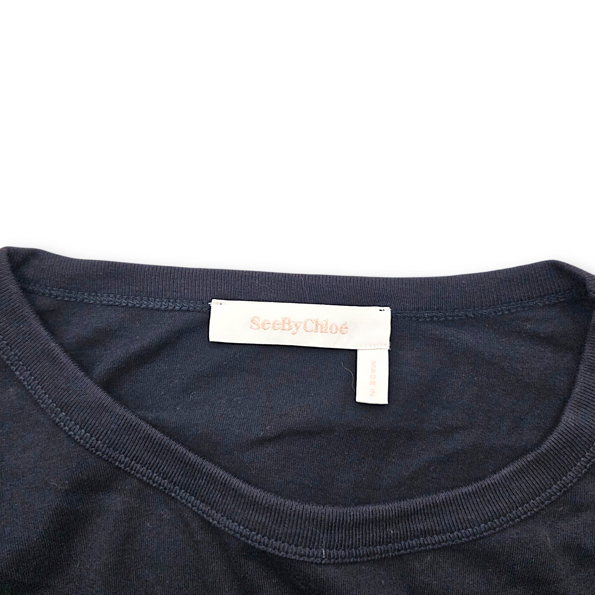 Blouse with Lacey Sleeve  Small Black Ready-To-Wear in Cotton CL2607-22710 3