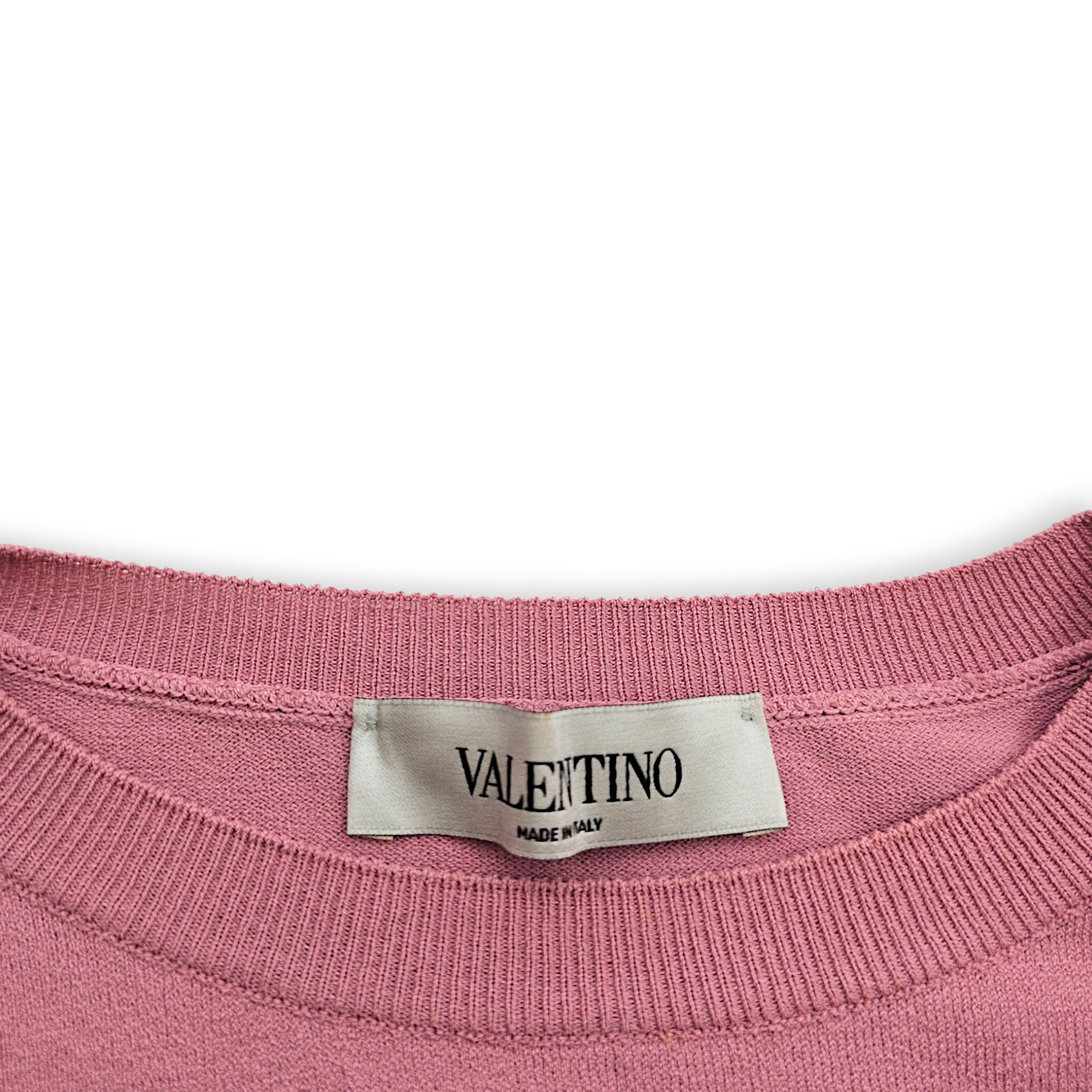 Puff Sleeved Blouse Size M Pink Ready-To-Wear in Viscose