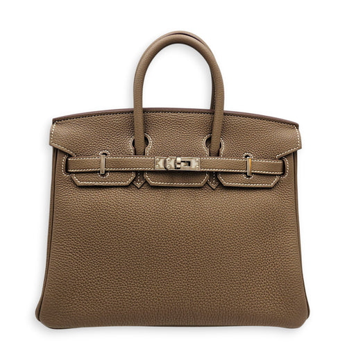 Birkin 25 Etoupe in Togo Palladium hardware CL2607-22713 1