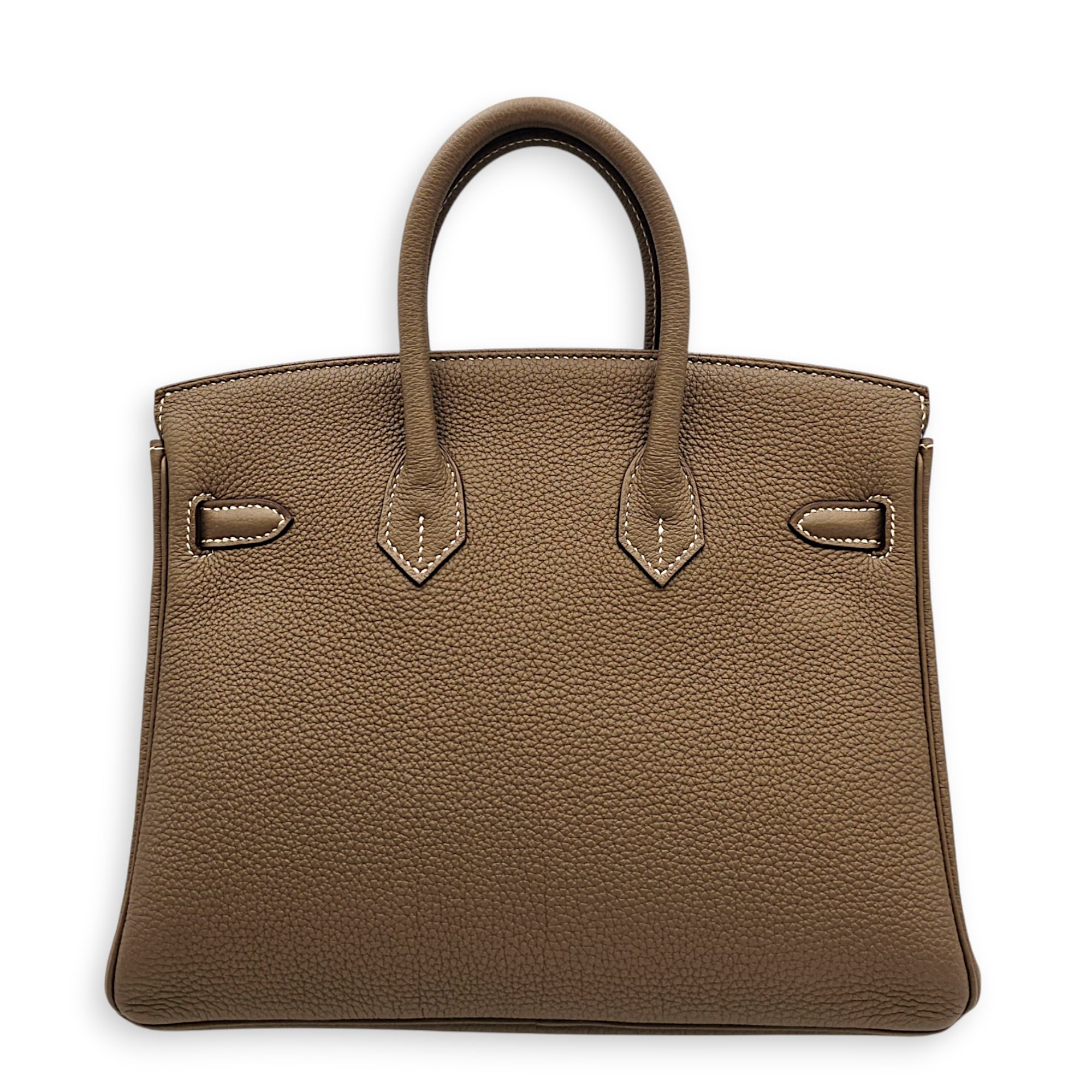 Birkin 25 Etoupe in Togo Palladium hardware CL2607-22713 2