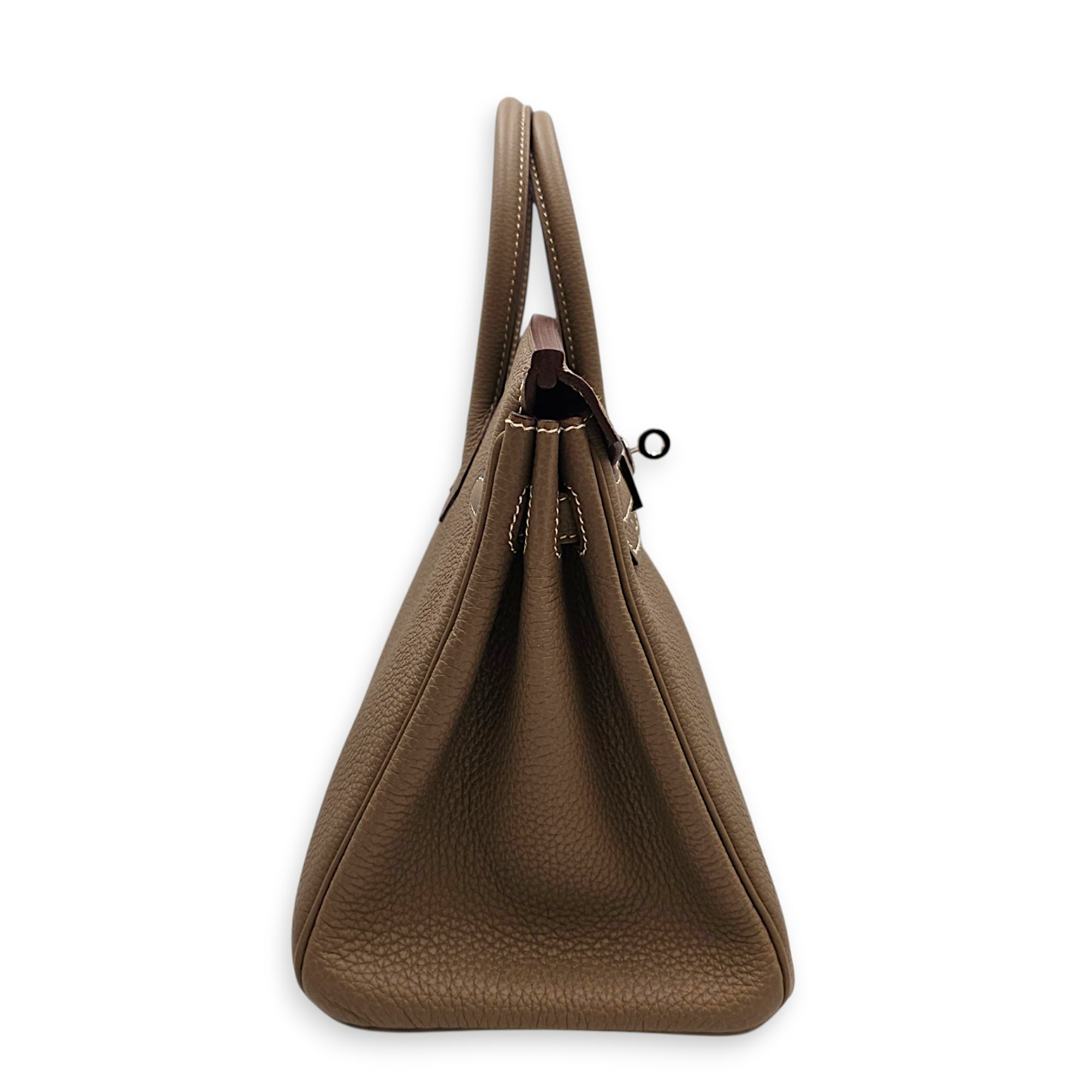 Birkin 25 Etoupe in Togo Palladium hardware CL2607-22713 3