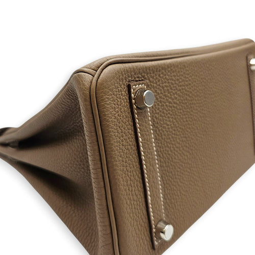 Birkin 25 Etoupe in Togo Palladium hardware CL2607-22713 7