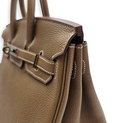Birkin 25 Etoupe in Togo Palladium hardware CL2607-22713 9