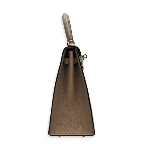 Sellier Kelly 25 Gris Asphalt in Epsom Palladium hardware CL2607-22714 3