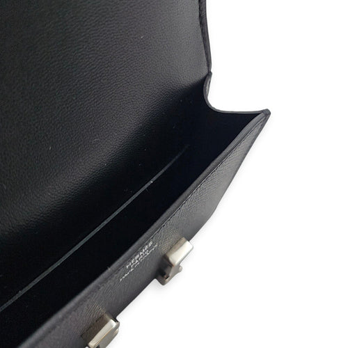 Constance Slim Black Wallet in Epsom Palladium hardware CL2607-22716 6