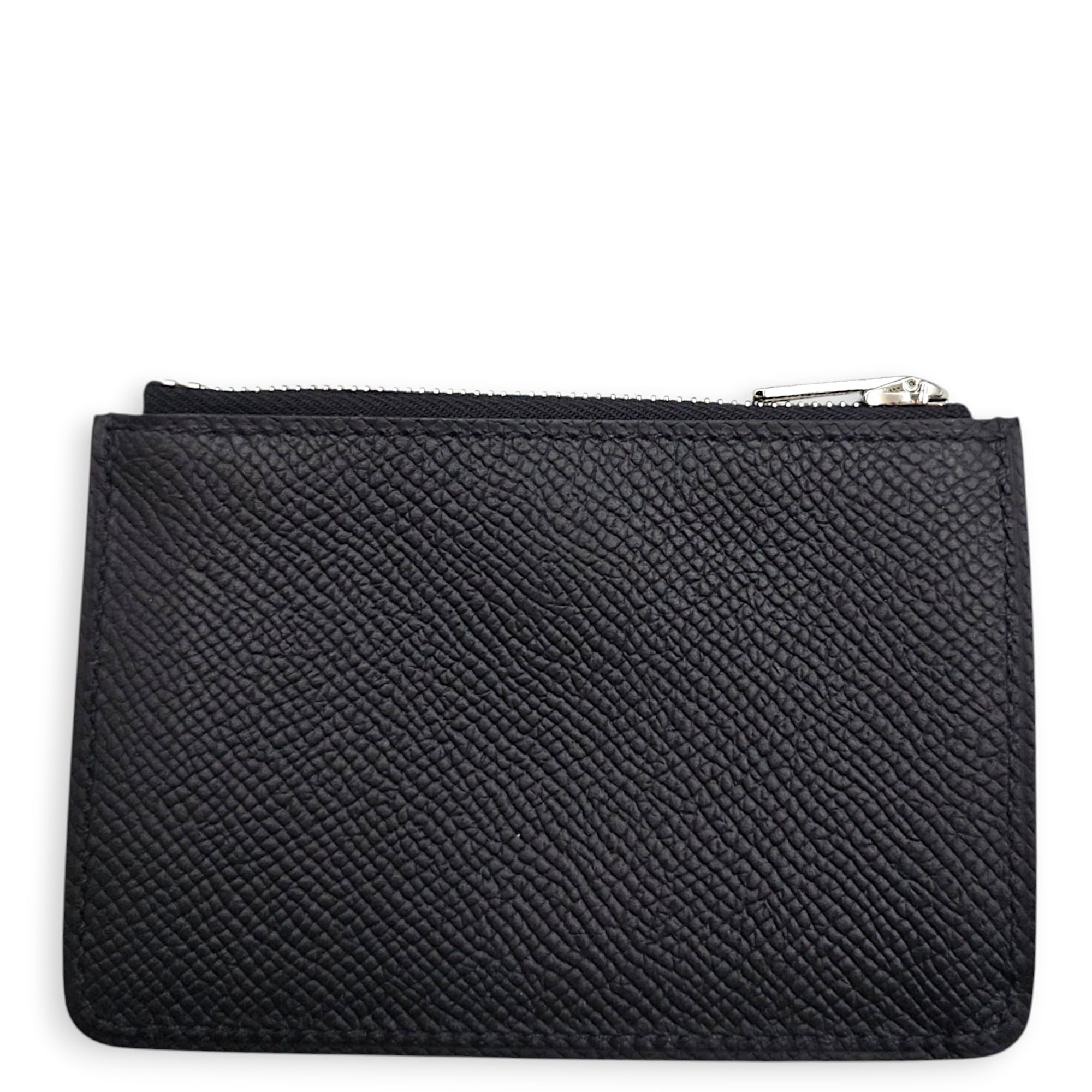 Constance Slim Black Wallet in Epsom Palladium hardware CL2607-22716 8