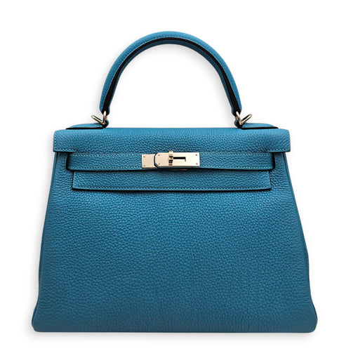 Kelly 28 Turquoise in Togo Palladium hardware CL2607-22717 1