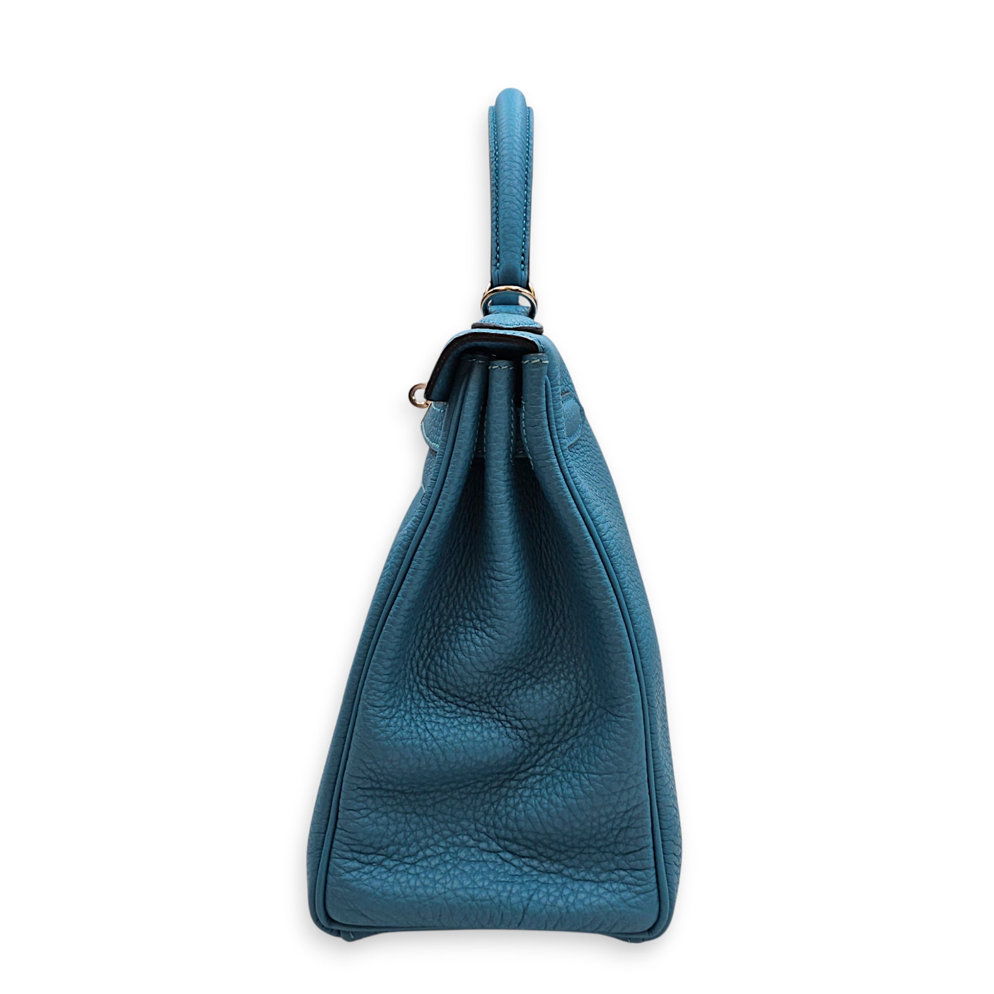 Kelly 28 Turquoise in Togo Palladium hardware CL2607-22717 4