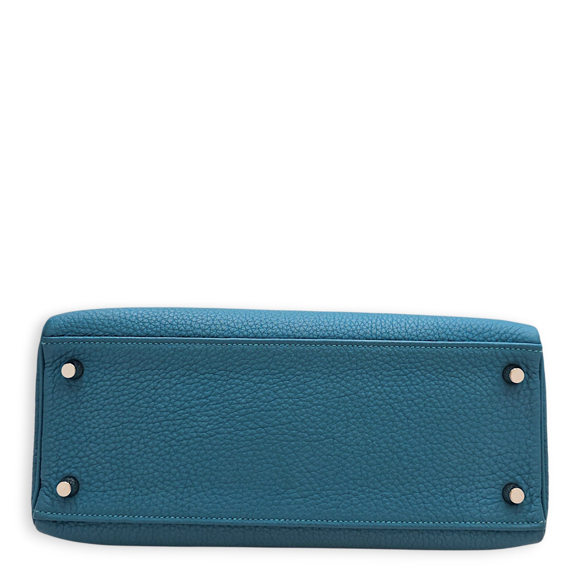 Kelly 28 Turquoise in Togo Palladium hardware CL2607-22717 5