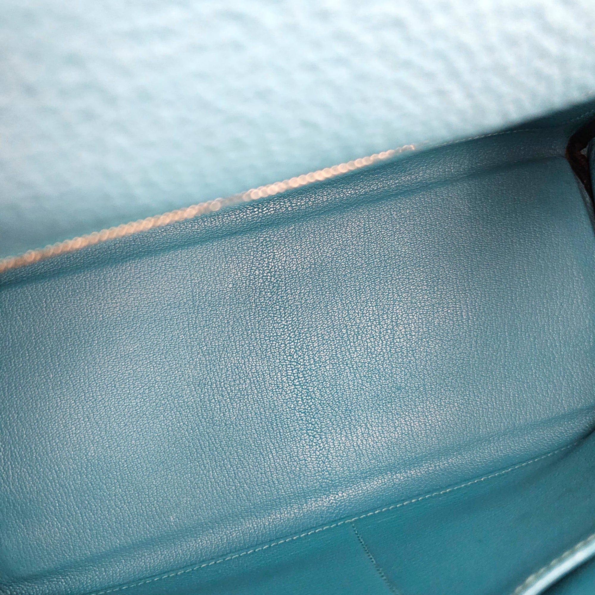 Kelly 28 Turquoise in Togo Palladium hardware CL2607-22717 6