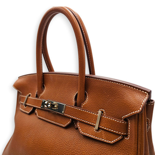 Birkin 30 Fauve in Barenia Faubourg Palladium hardware CL2607-22719 12