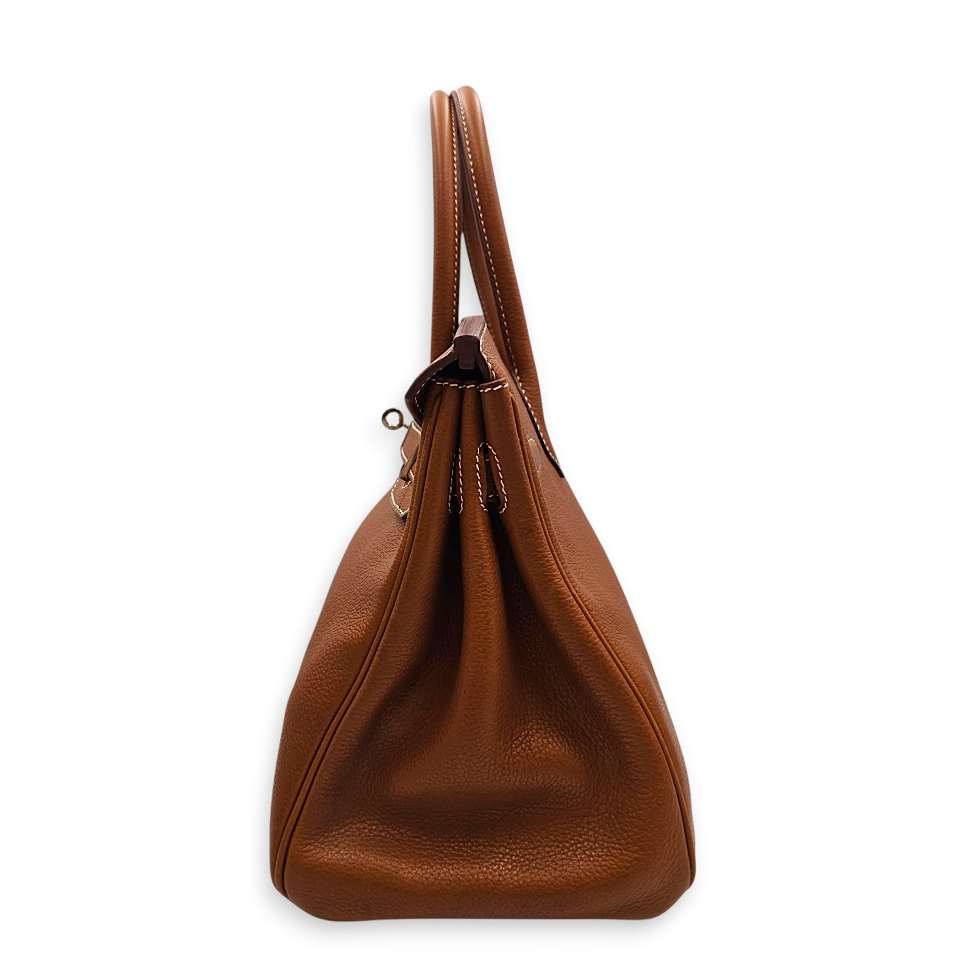 Birkin 30 Fauve in Barenia Faubourg Palladium hardware CL2607-22719 4