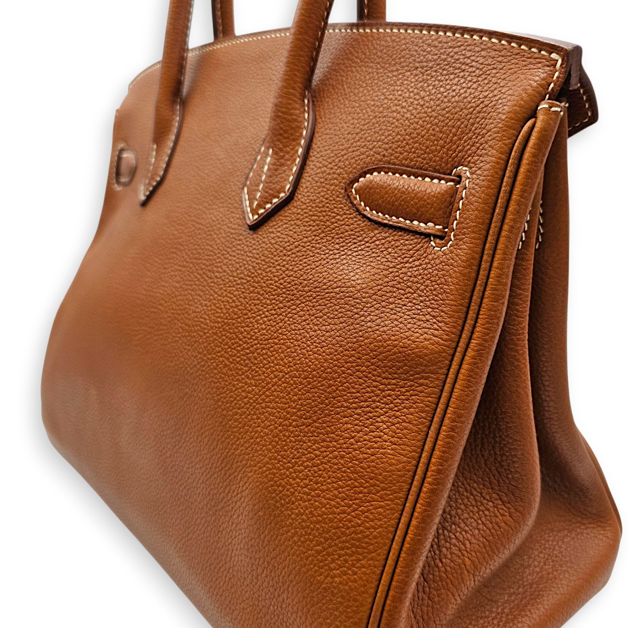 Birkin 30 Fauve in Barenia Faubourg Palladium hardware CL2607-22719 7
