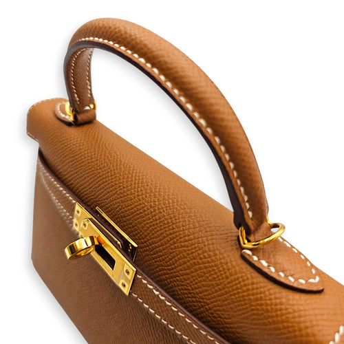 Sellier Kelly 20 Gold in Epsom Gold hardware CL2607-22722 9