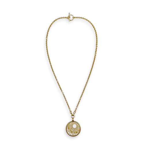 Medaille OP'H  Small Model  Orfèvre Jaune Or/Blanc Necklace Gold hardware CL2607-22728 1