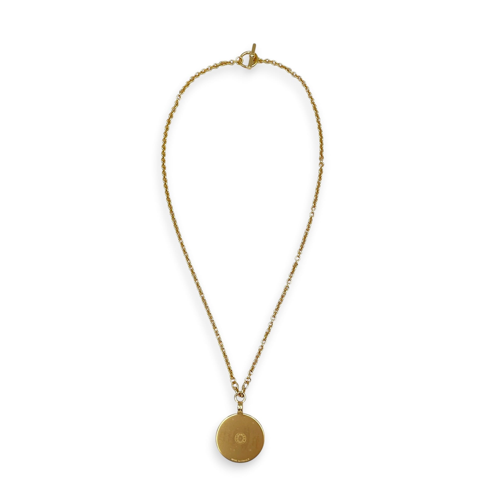 Medaille OP'H  Small Model  Orfèvre Jaune Or/Blanc Necklace Gold hardware CL2607-22728 2
