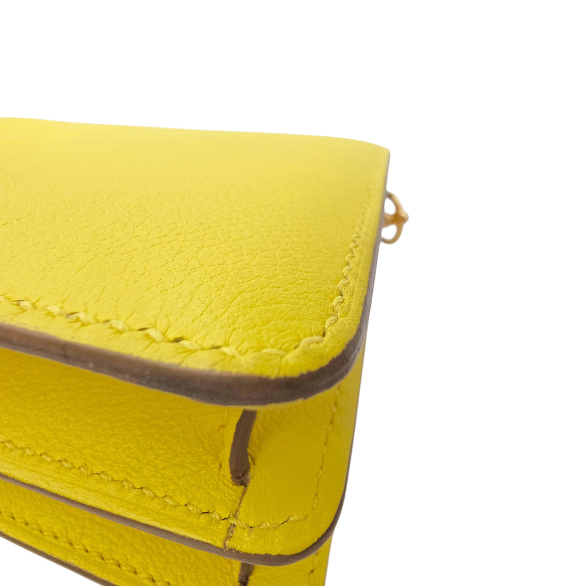 Roulis Mini Lime in Evercolor Permabrass hardware